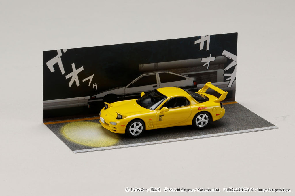 Hobby Japan 1/64 Mazda RX-7 (FD3S) RedSuns Initial D Keisuke Takahashi VS Takumi