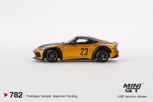 Load image into Gallery viewer, Mini GT #782 1/64 Nissan Z LB NATION WORKS LB Gold (RHD) Diecast Car
