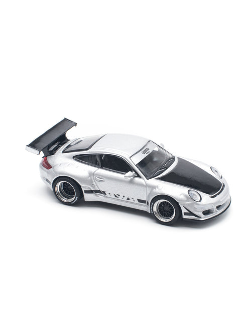 Load image into Gallery viewer, POPRACE 1/64 RWB 997 Silver Diecast Model Car
