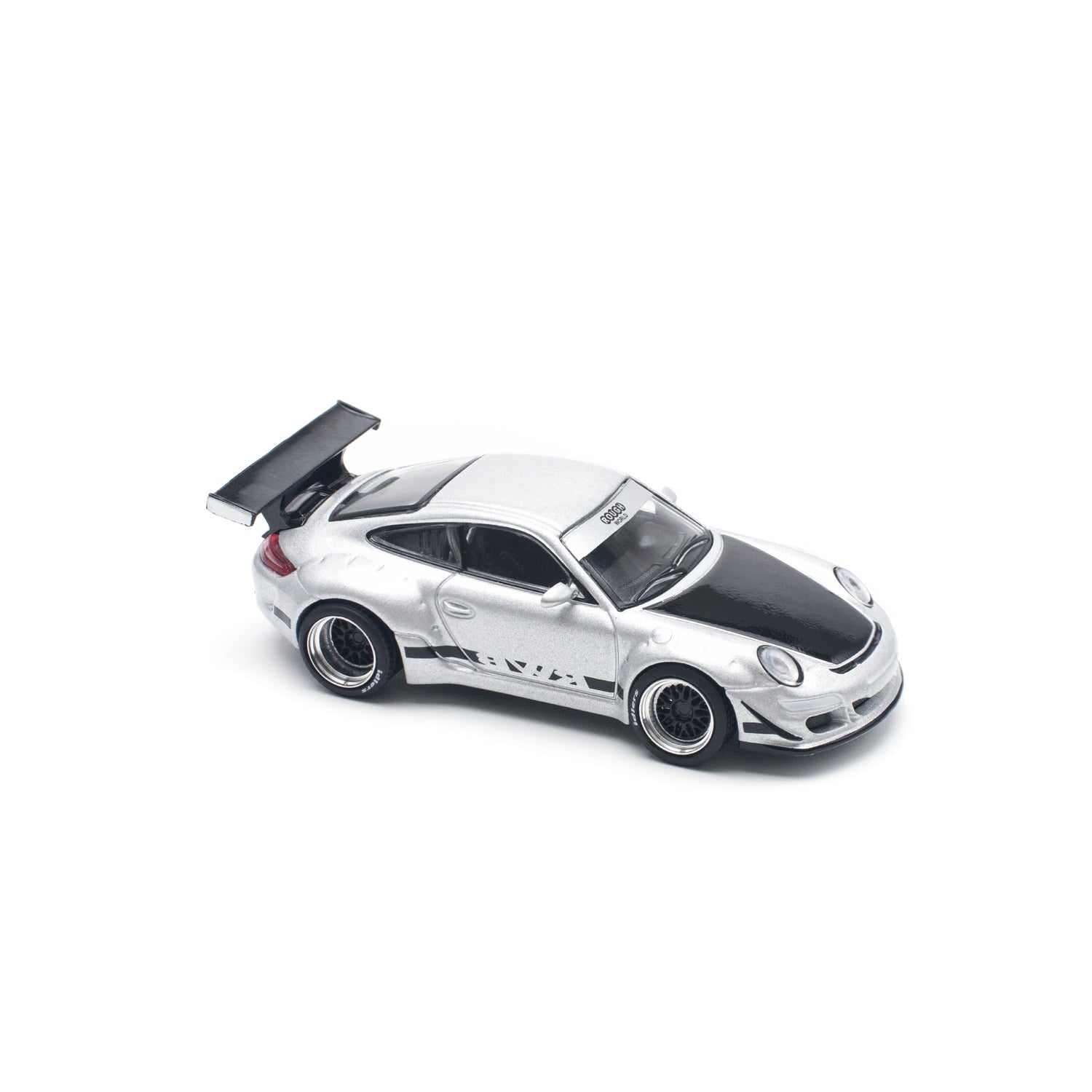 POPRACE 1/64 RWB 997 Silver Diecast Model Car