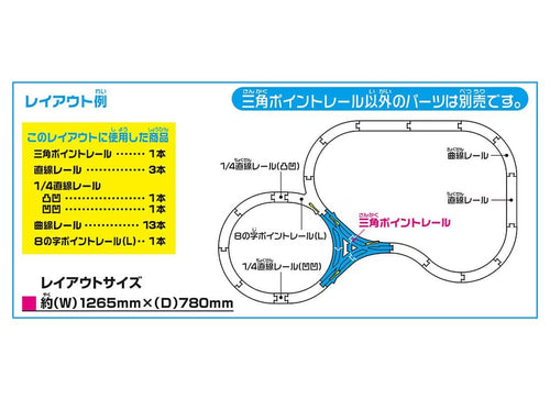 Load image into Gallery viewer, Takara Tomy Plarail Rail Train Accessory Parts R-30 Triangle Point (TRACK ONLY)
