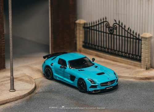 Load image into Gallery viewer, (Pre-order)Tarmac Works 1/64 Mercedes-Benz SLS AMG Coupé Black Series Matte Blue
