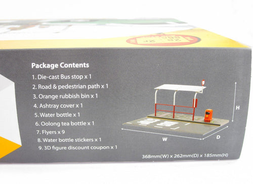Load image into Gallery viewer, TINY Hong Kong City 1/18 S5 Bus Stop Diorama Set Full Metallic Accessories

