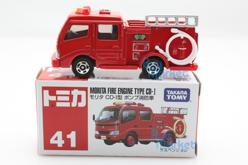 Load image into Gallery viewer, Takara Tomica Tomy #41 Morita Fire Engine CD-I Scale 1/84 Diecast Toy Car Japan
