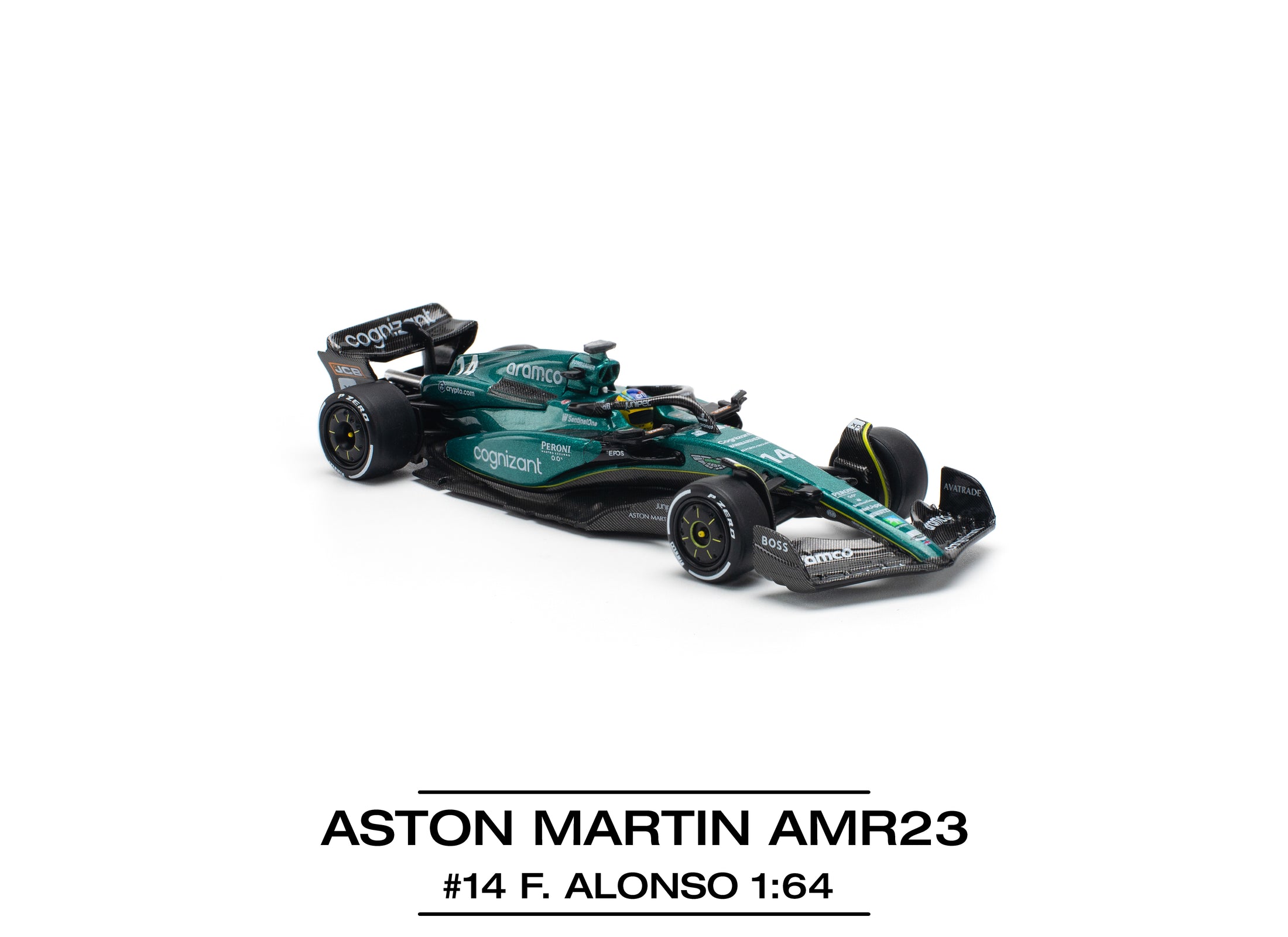 (Pre-order) POPRACE 1/64 ASTON MARTIN AMR23 F1 #14 F. ALONSO Model Car
