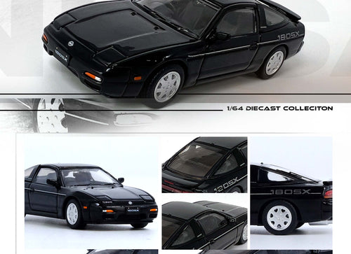 Load image into Gallery viewer, INNO64 MODEL 1/64 NISSAN 180SX Black Model Car
