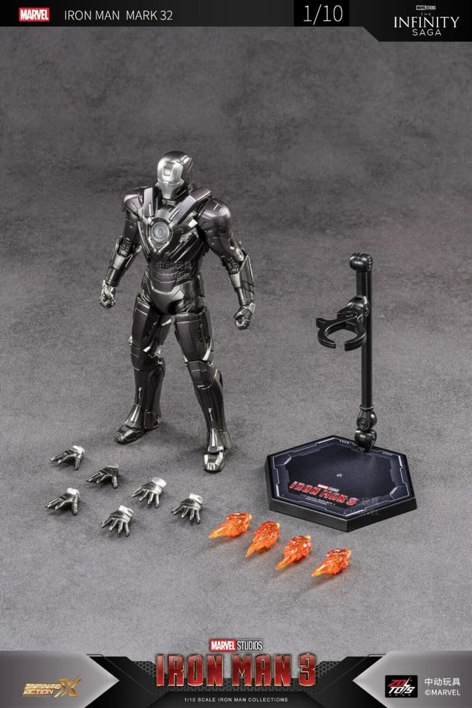 ZD Toys Marvel Iron Man 3 1/10 Iron Man MK32 Action Figure