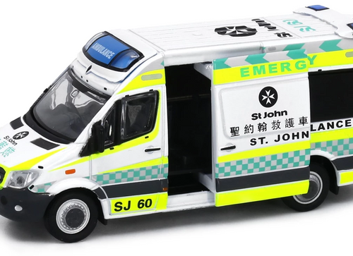 Load image into Gallery viewer, Tiny City 1/76 #166 Mercedes-Benz Sprinter St.John Ambulance (SJ60) Model Car
