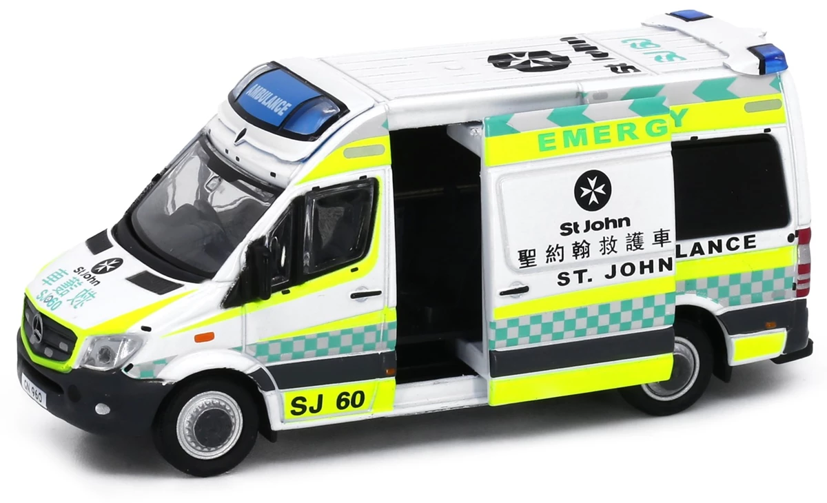 Tiny City 1/76 #166 Mercedes-Benz Sprinter St.John Ambulance (SJ60) Model Car