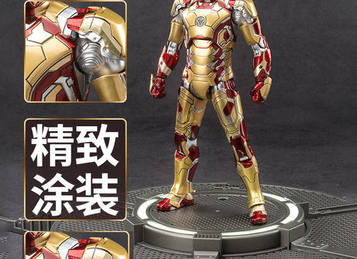 Load image into Gallery viewer, ZD Toys Marvel Iron Man 3 1/10 Iron Man MK42 &amp; Light-up Base Set
