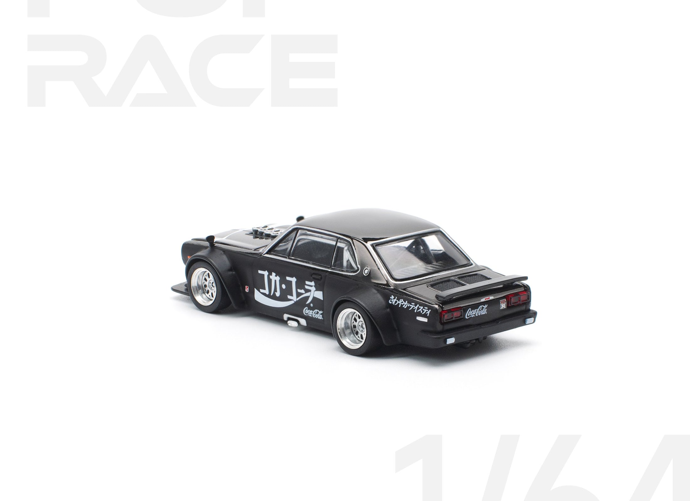POP RACE 1/64 skyline GT-R drift hakosuka coca cola zero jp bk chrome