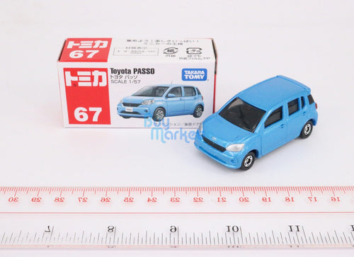 Load image into Gallery viewer, Takara Tomy TOMICA #67 Blue Toyota PASSO Scale 1/57 Diecast Toy Car JAPAN
