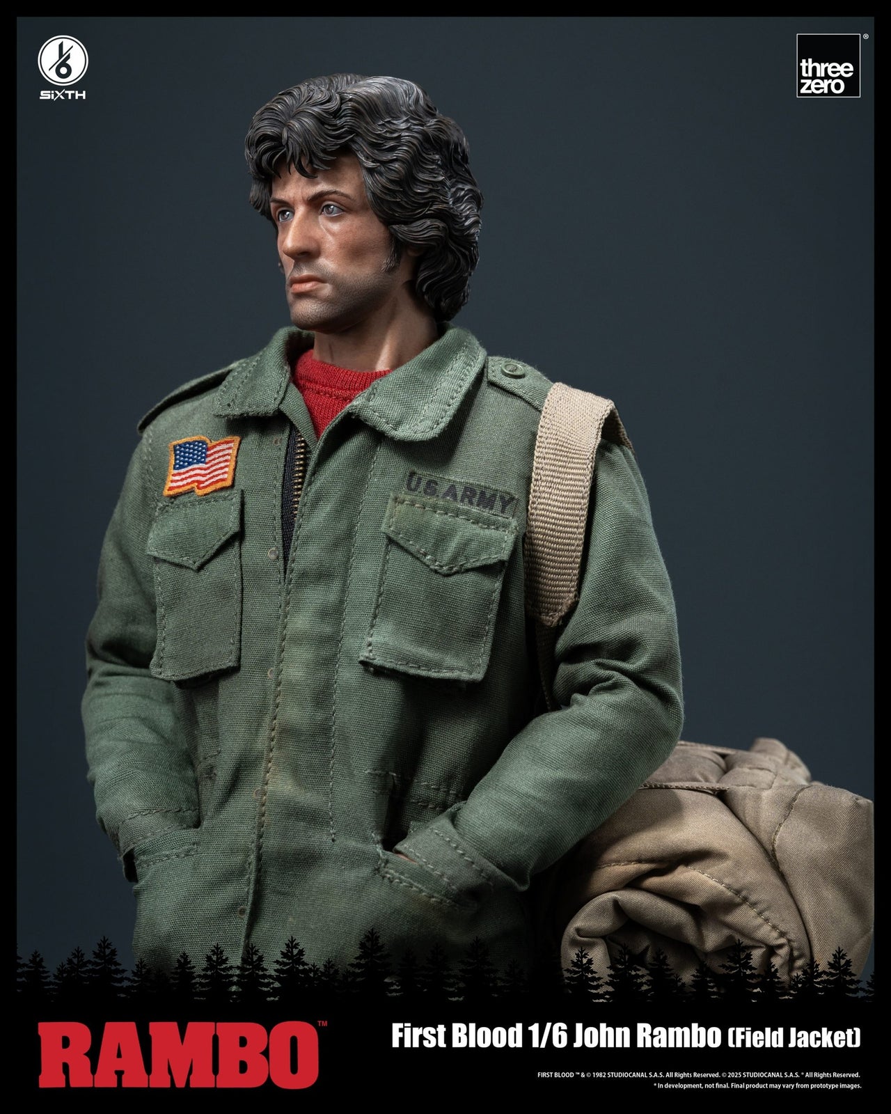 Threezero Rambo: First Blood 1/6 John Rambo (Field Jacket) Action Figure Set