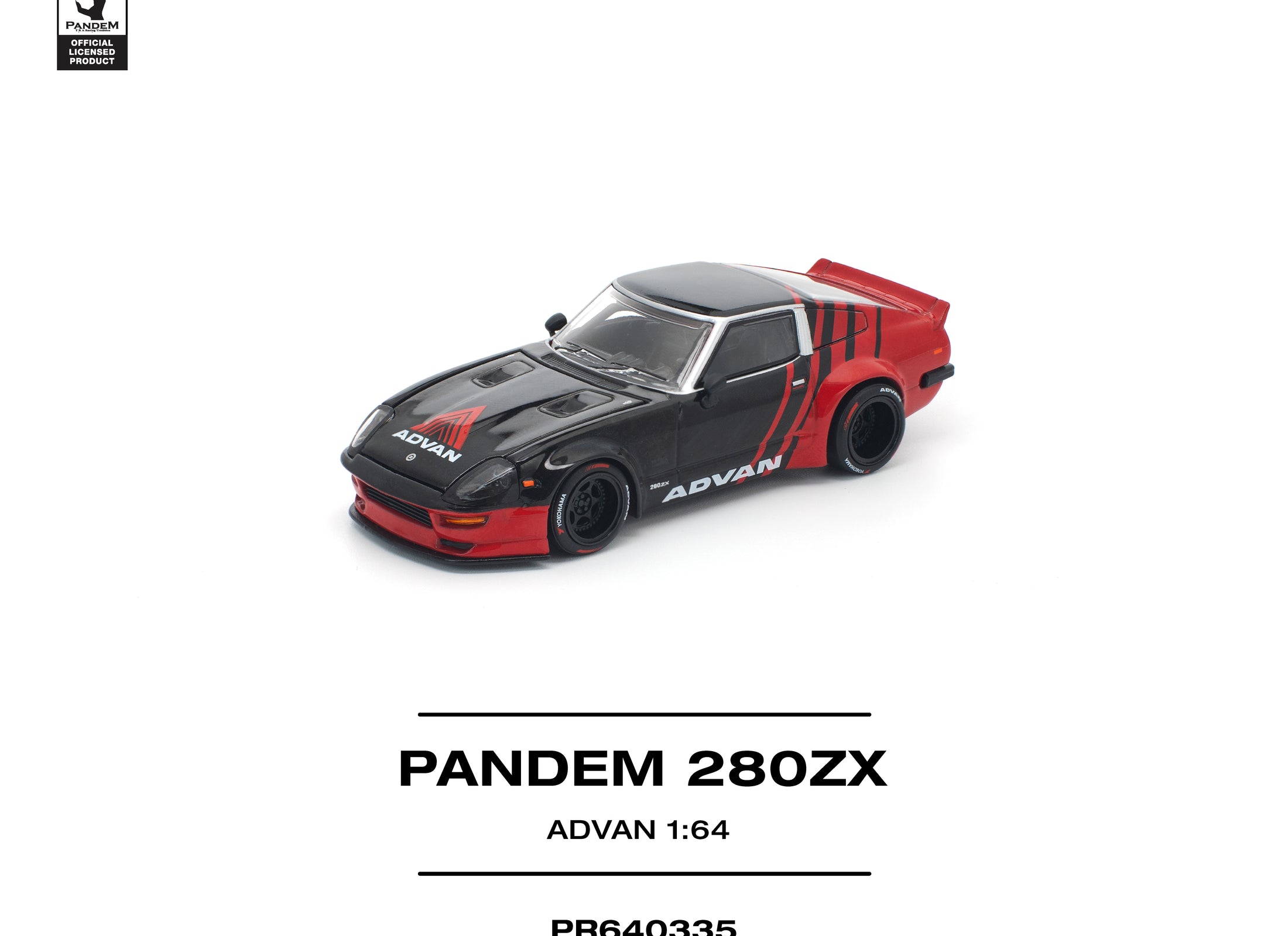 (Pre-order) POPRACE 1/64 PANDEM 280ZX ADVAN Diecast Model Car