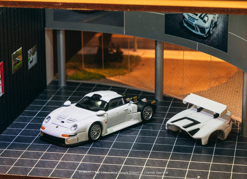 Load image into Gallery viewer, (Pre-order) Tarmac Works 1/64 Porsche 911 GT1 White with Taramc Cards Set
