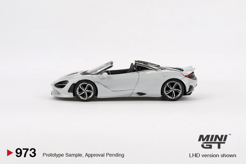 Load image into Gallery viewer, Mini GT #973 McLaren 750S Spider Cirrus Grey RHD Diecast Model Car

