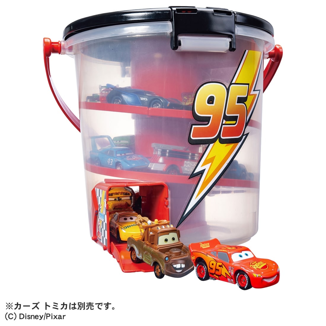 Takara Tomy Tomica Disney Cars Deru Deru Bucket Lightning McQueen Ver. (NO CARS)