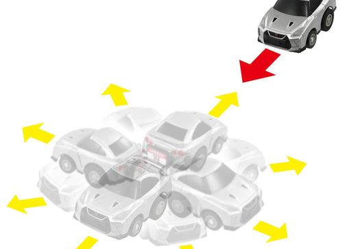 Load image into Gallery viewer, Takara Tomy Tomica ChoroQ Pull Back Diecast Model Car: e-01 Nissan GT-R (R35)
