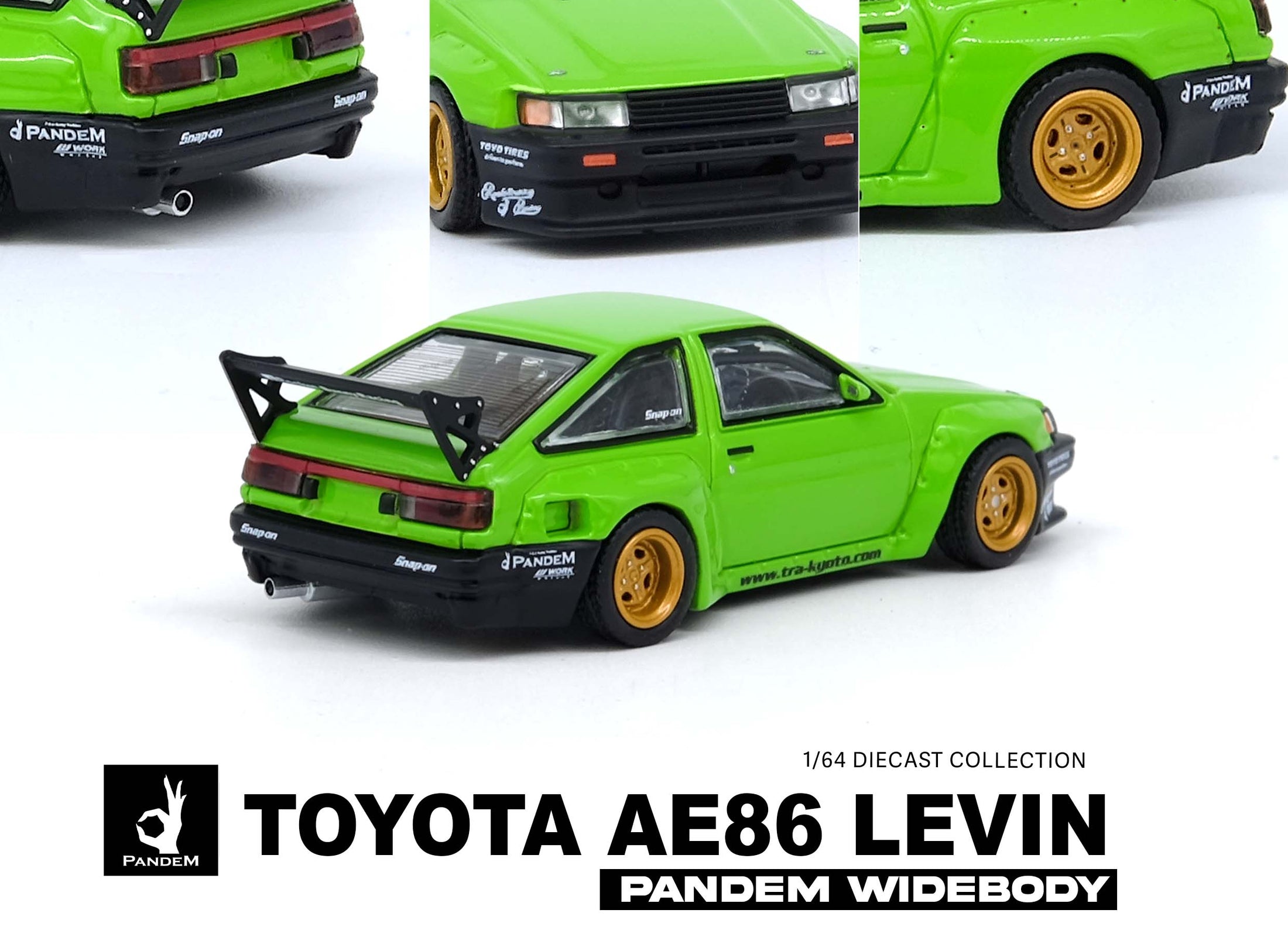 INNO64 1/64 TOYOTA AE86 Levin "PANDEM ROCKET BUNNY" Green Model