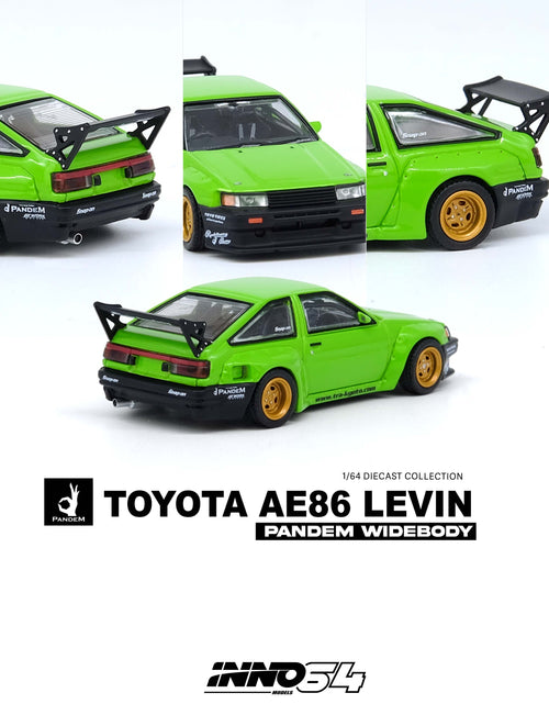 Load image into Gallery viewer, INNO64 1/64 TOYOTA AE86 Levin &quot;PANDEM ROCKET BUNNY&quot; Green Model
