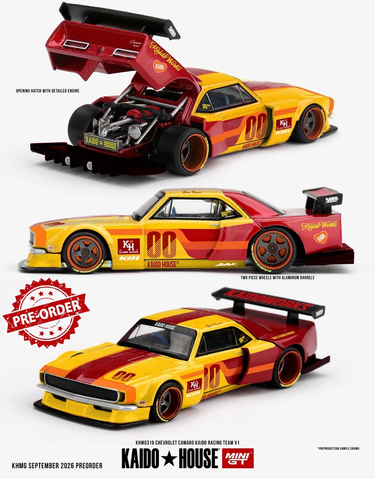 (Pre-order) Mini GT #319 Chevrolet Camaro Kaido Racing Team V1 1979- Kaido House