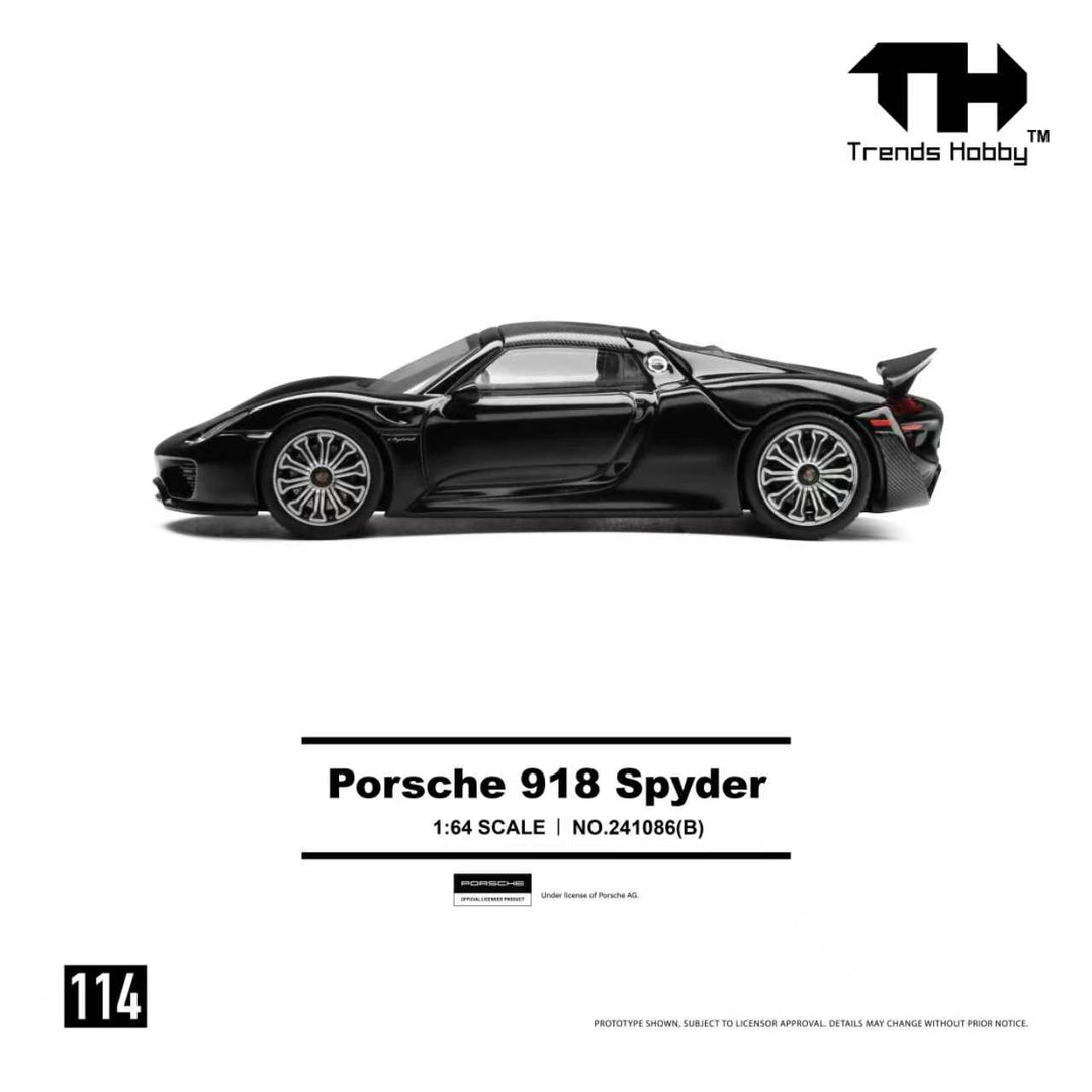 (Pre-order) Trends Hobby 1/64  Diecast Porsche 918 Spyder - Black