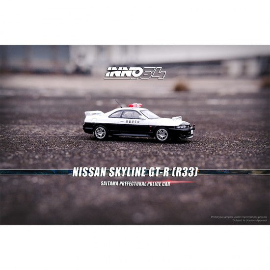 INNO64 1/64 Nissan Skyline GT-R R33 Saitama Prefectural Police Car Die-Cast