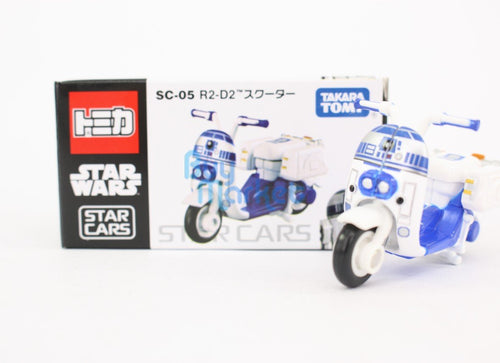 Load image into Gallery viewer, Takara Tomy Tomica Star Cars SC-05 Star Wars R2-D2 Scooter Motorcycle Diecast
