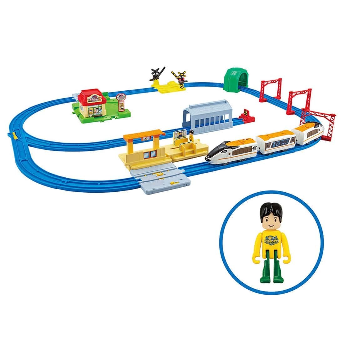 Takara Tomy Plarail Play with Tomika Action Town Set Playset