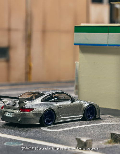 Load image into Gallery viewer, Tarmac Works 1/64 Old &amp; New 997 Gray Metallic Diecast model car
