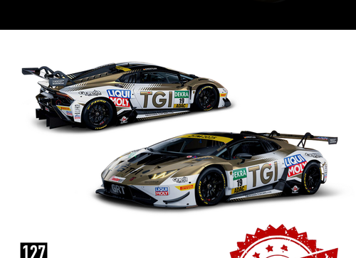Load image into Gallery viewer, (Pre-order) Trends Hobby 1/64 Diecast Lamborghini Huracan GT3 EVO2 DTM 2025 #19
