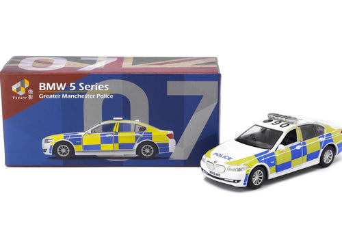 Load image into Gallery viewer, Tiny City Diecast UK7 1/64 BMW 5 Series F10 Greater Manchester Police Model Car
