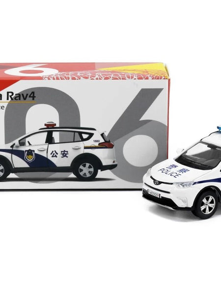 Tiny City CN6 Die-cast 1/64 Model Car - Toyota Rav4 Beijing Police (White)