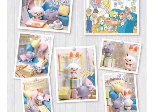 Load image into Gallery viewer, Takara Tomy Pokemon PokePiece House Lounge Scorbunny &amp; Espurr set
