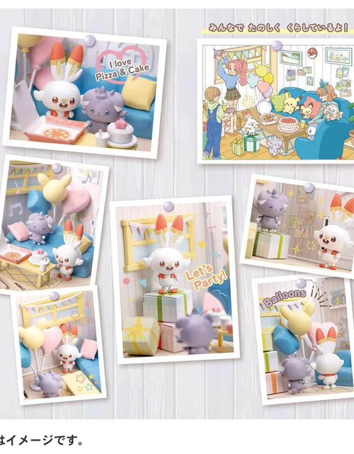 Load image into Gallery viewer, Takara Tomy Pokemon PokePiece House Lounge Scorbunny &amp; Espurr set
