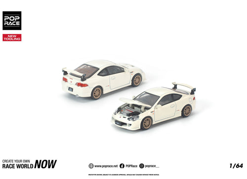 Load image into Gallery viewer, (Pre-order) POP RACE 1/64 HONDA DC5 MUGEN WHITE Diecast Model Car
