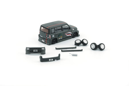 BMC 1/64 Toyota 2000 bB - Matte Green + P40 Tiger Pattern (RHD) LTD