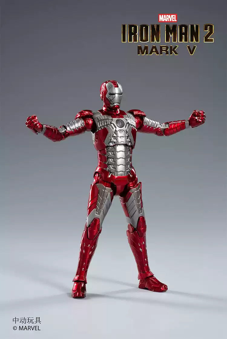 ZD Toys Marvel Avengers 1/10 Iron Man MK5 Action Figure with Lighting Function