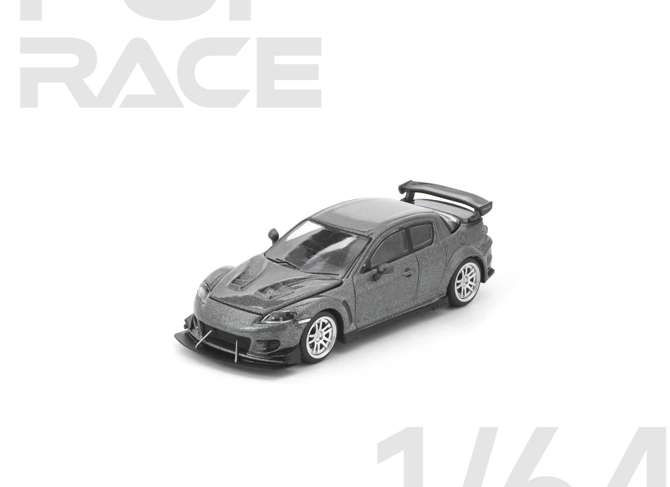 (Pre-order) POPRACE 1/64 MAZDA RX-8 RE-AMEMIYA GUN METAL Diecast Model Car