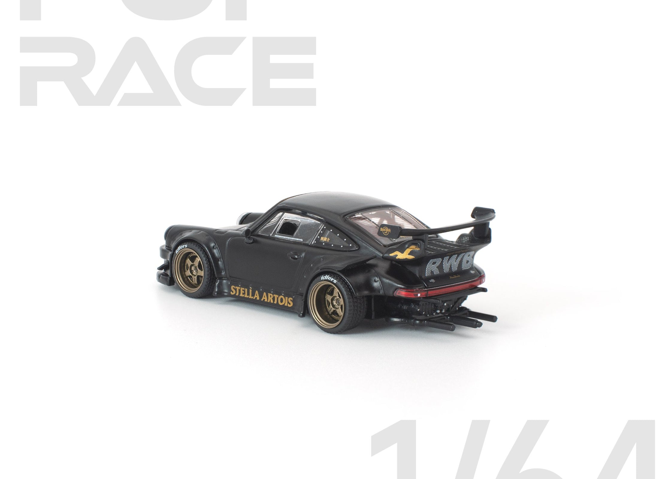 (Pre-order) POP RACE 1/64 RWB 930 MATTE BLACK "STELLA ARTOIS" Diecast #PR640468