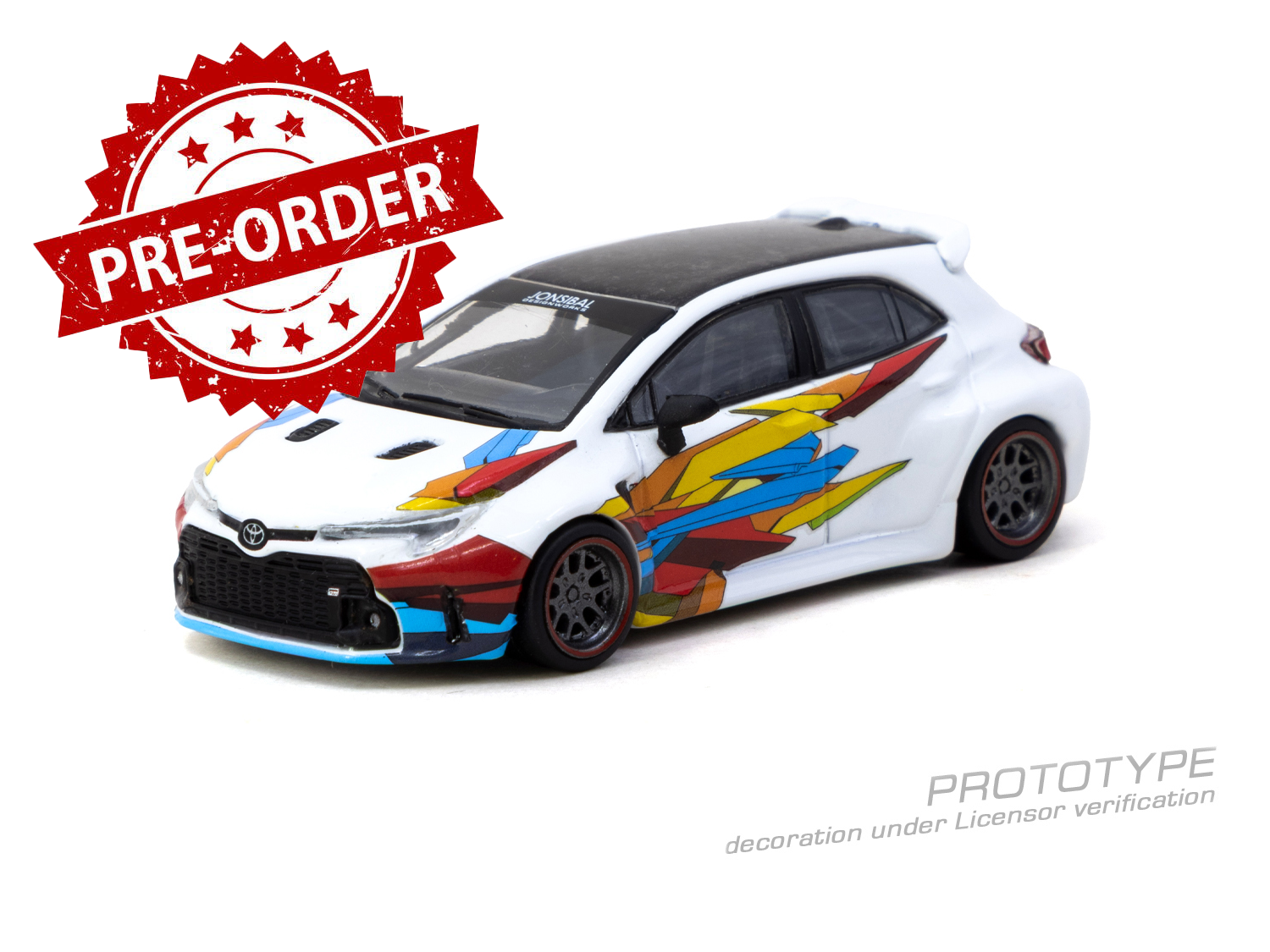 (Pre-order) Tarmac Works 1/64 Toyota GR Corolla Widebody White Model Diecast Car