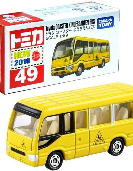 Takara Tomy Tomica #49 Toyota Coaster Kindergarten Bus Scale 1/89 Diecast Car