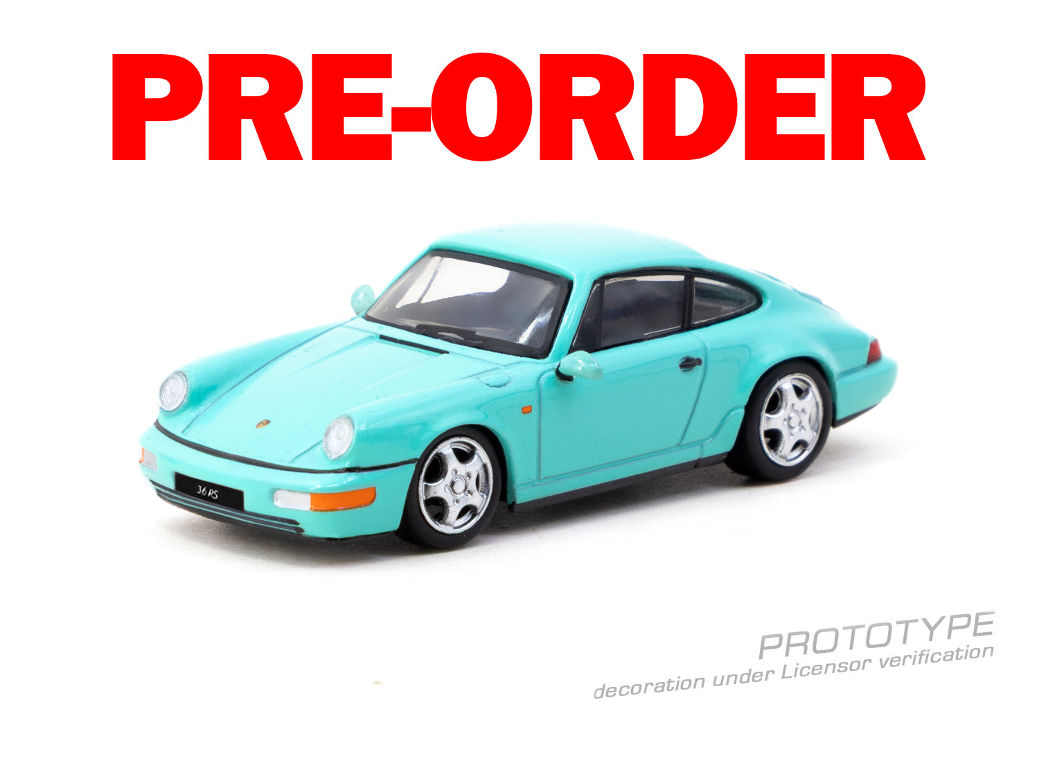 (Pre-order) Tarmac Works 1/64 Porsche 911 Carrera RS (964) Mint Green Model Car