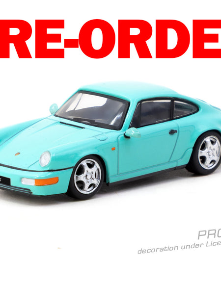 (Pre-order) Tarmac Works 1/64 Porsche 911 Carrera RS (964) Mint Green Model Car