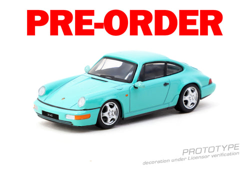 Load image into Gallery viewer, (Pre-order) Tarmac Works 1/64 Porsche 911 Carrera RS (964) Mint Green Model Car
