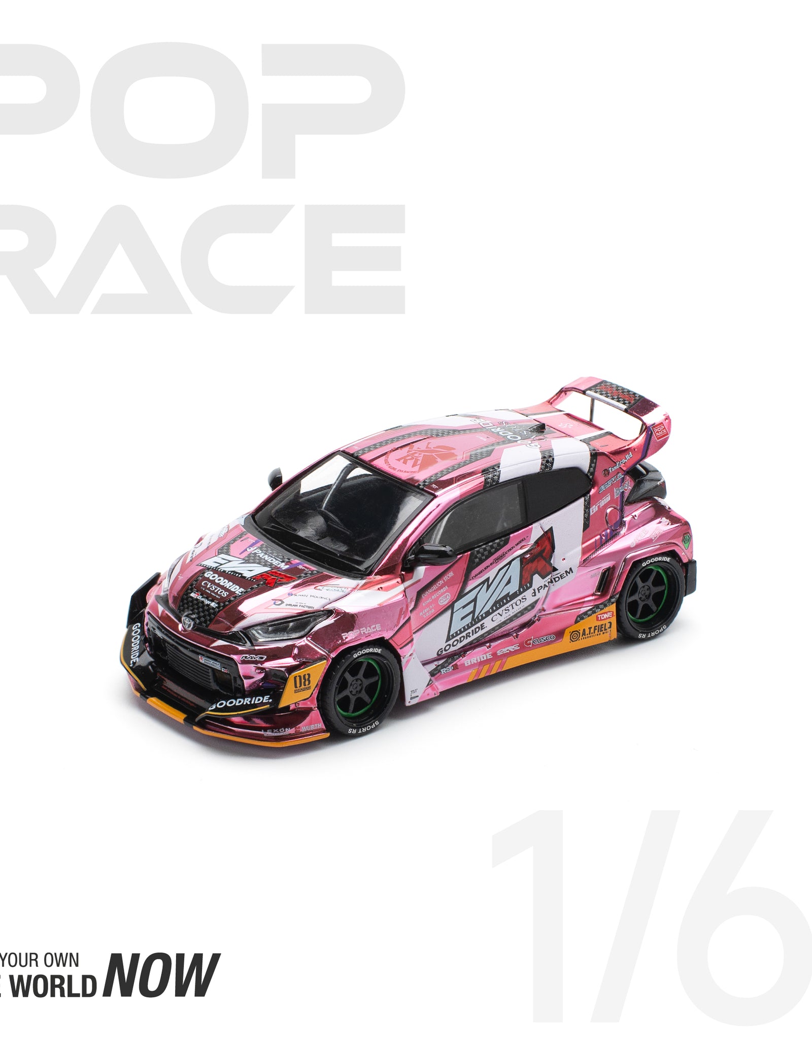 POPRACE 1/64 EVA RT PRODUCTION MODEL CUSTOM TYPE-08 GOODRIDE GR YARIS