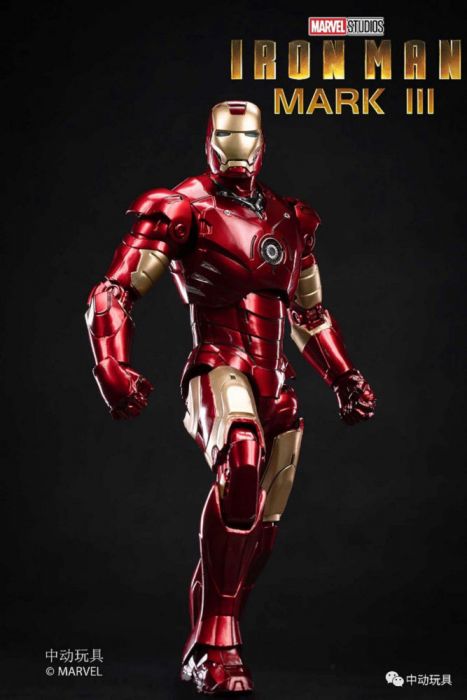 ZD Toys Marvel Avengers 1/10 Iron Man MK3 Action Figure with Lighting Function