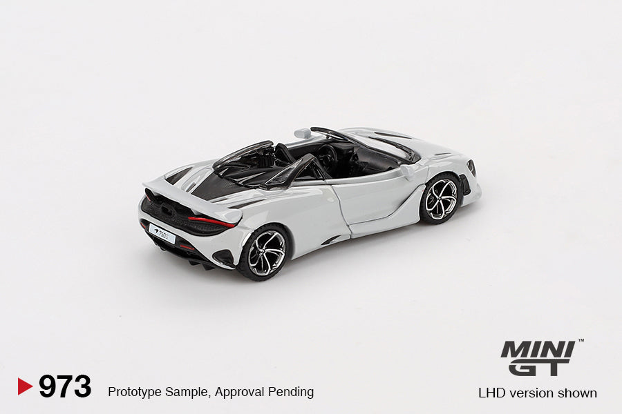 Mini GT #973 McLaren 750S Spider Cirrus Grey RHD Diecast Model Car