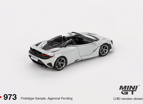 Load image into Gallery viewer, Mini GT #973 McLaren 750S Spider Cirrus Grey LHD Diecast Model Car
