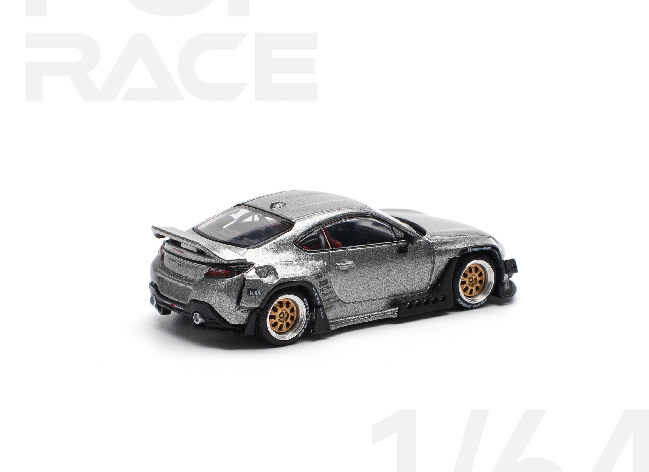 POPRACE 1/64 PANDEM GR86 - SILVER (NEW TOOLING) Model Car